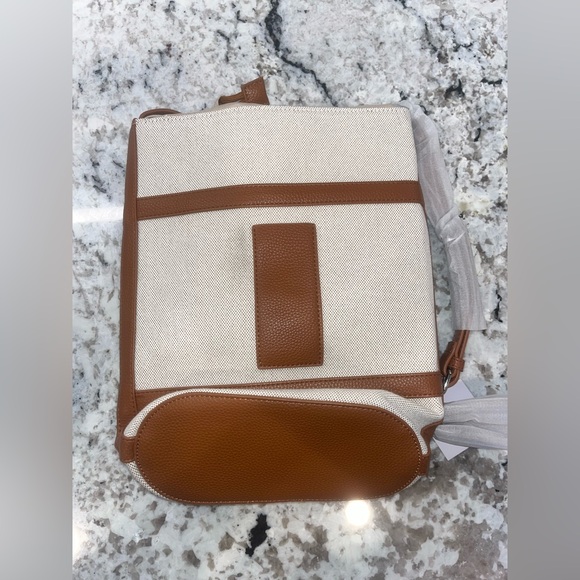 Brouk And Co Capri Double Wine Bag Brown Cream Tan New with Tag - Picture 4 of 6